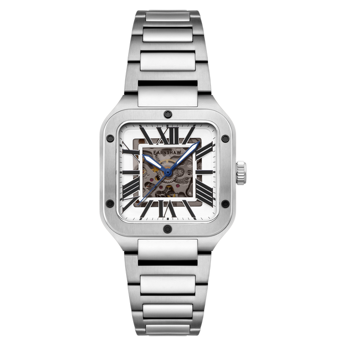 Thomas Earnshaw Engineer Lennox Skeleton Automatic Alabaster White angled shot picture