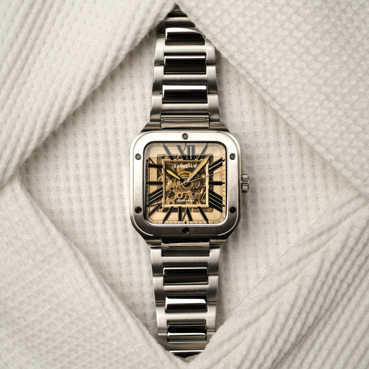 Thomas Earnshaw Engineer Lennox Skeleton Automatic Tan Black