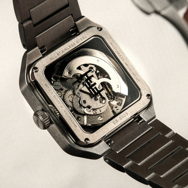 Thomas Earnshaw Engineer Lennox Skeleton Automatic Silver Brown