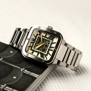 Thomas Earnshaw Engineer Lennox Skeleton Automatic Silver Brown