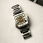 Thomas Earnshaw Engineer Lennox Skeleton Automatic Silver Brown