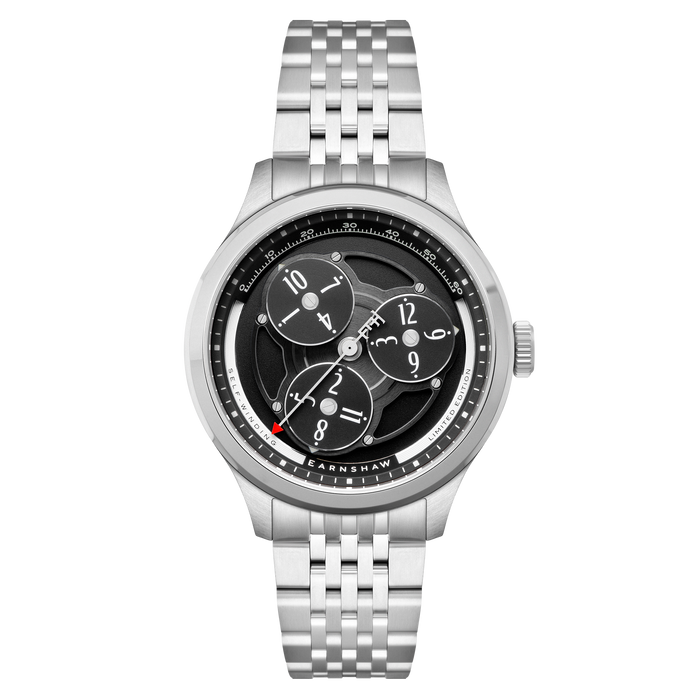 Thomas Earnshaw Engineer Hexham Trisect Automatic Midnight Black Limited Edition* angled shot picture