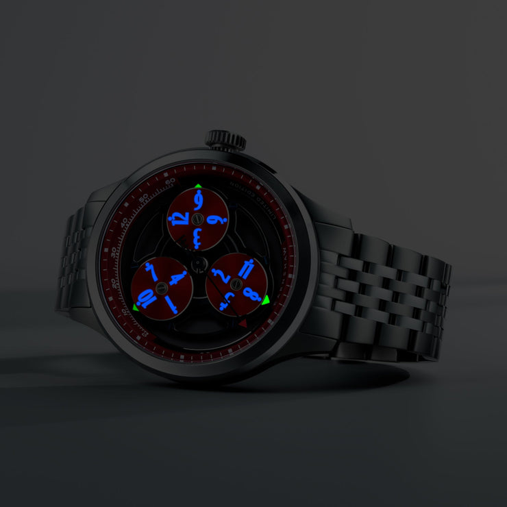 Thomas Earnshaw Engineer Hexham Trisect Automatic Charcoal Red Limited Edition