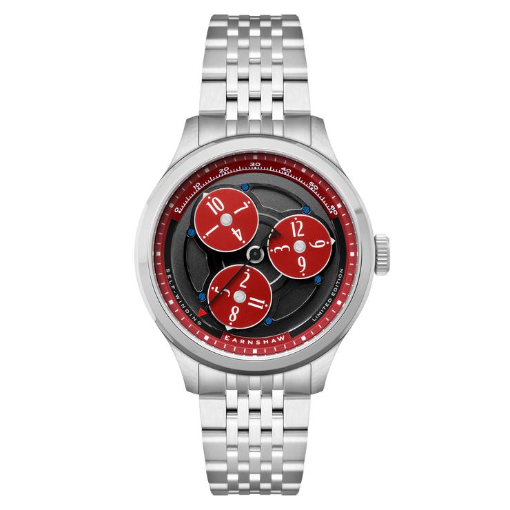 Thomas Earnshaw Engineer Hexham Trisect Automatic Charcoal Red Limited Edition