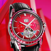 Thomas Earnshaw Nobility Nawab Grand Date Calendar Open Heart Automatic Limited Edition Scarlet Spark