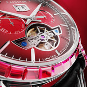 Thomas Earnshaw Nobility Nawab Grand Date Calendar Open Heart Automatic Limited Edition Scarlet Spark