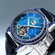 Thomas Earnshaw Nobility Nawab Grand Date Calendar Open Heart Automatic Limited Edition Cobalt Glow