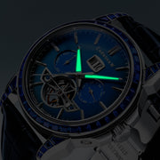Thomas Earnshaw Nobility Nawab Grand Date Calendar Open Heart Automatic Limited Edition Cobalt Glow