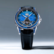 Thomas Earnshaw Nobility Nawab Grand Date Calendar Open Heart Automatic Limited Edition Cobalt Glow