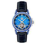 Thomas Earnshaw Nobility Nawab Grand Date Calendar Open Heart Automatic Limited Edition Cobalt Glow