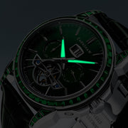 Thomas Earnshaw Nobility Nawab Grand Date Calendar Open Heart Automatic Limited Edition Olive Gem