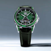 Thomas Earnshaw Nobility Nawab Grand Date Calendar Open Heart Automatic Limited Edition Olive Gem