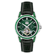 Thomas Earnshaw Nobility Nawab Grand Date Calendar Open Heart Automatic Limited Edition Olive Gem