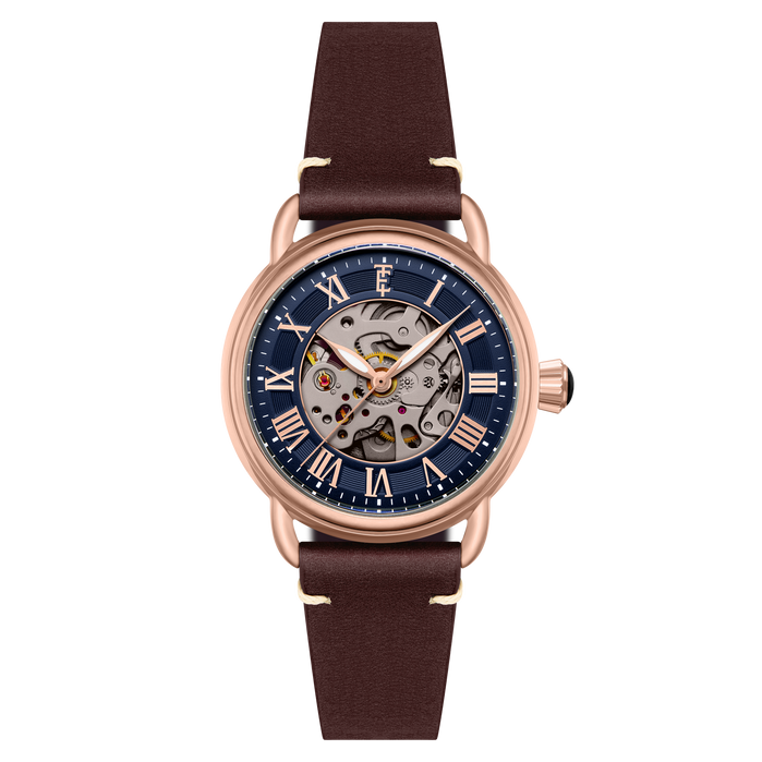 Thomas Earnshaw Heritage Investigator 40 Skeleton Automatic Azure Blue angled shot picture