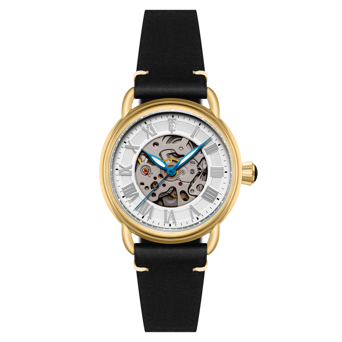 Thomas Earnshaw Heritage Investigator 40 Skeleton Automatic Frosted Silver angled shot picture