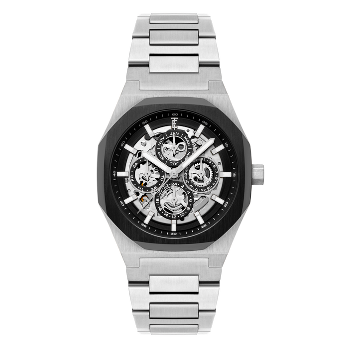 Thomas Earnshaw Discovery Drake Triple Calendar Skeleton Automatic Raven Depth angled shot picture