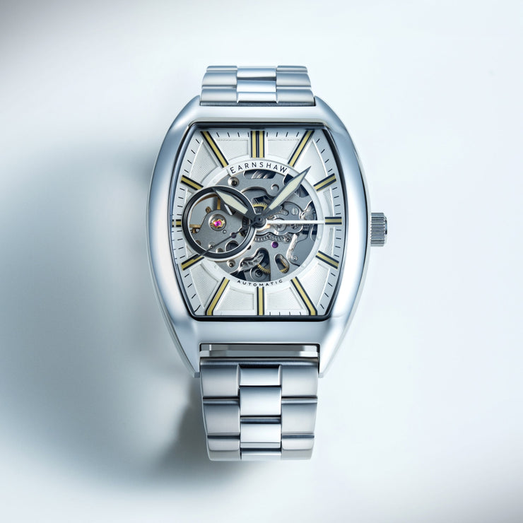 Thomas Earnshaw Heritage Beauchamp Skeleton Automatic Brushed Silver