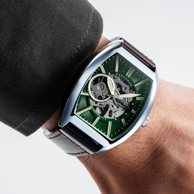 Thomas Earnshaw Heritage Beauchamp Skeleton Automatic Verdant Green