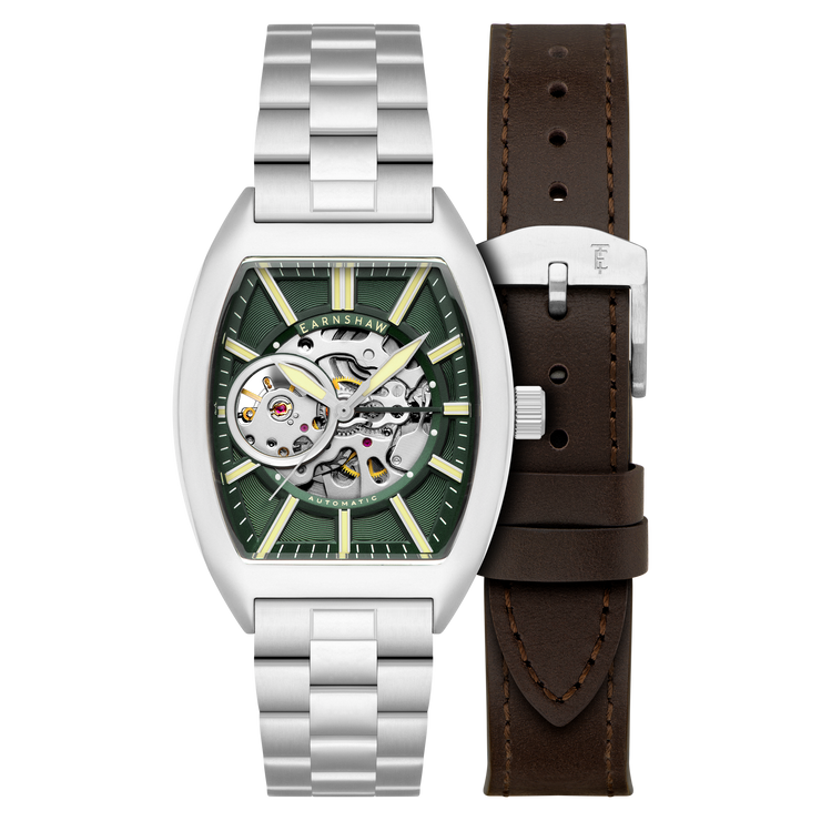Thomas Earnshaw Heritage Beauchamp Skeleton Automatic Verdant Green