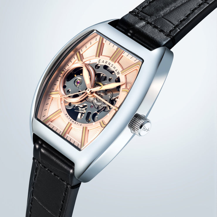 Thomas Earnshaw Heritage Beauchamp Skeleton Automatic Salmon Dust