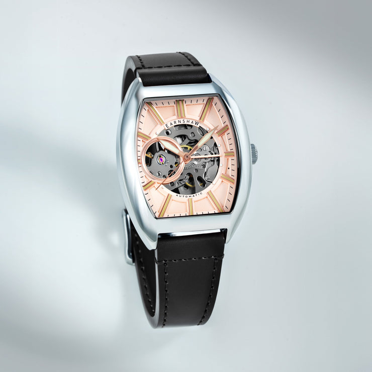 Thomas Earnshaw Heritage Beauchamp Skeleton Automatic Salmon Dust