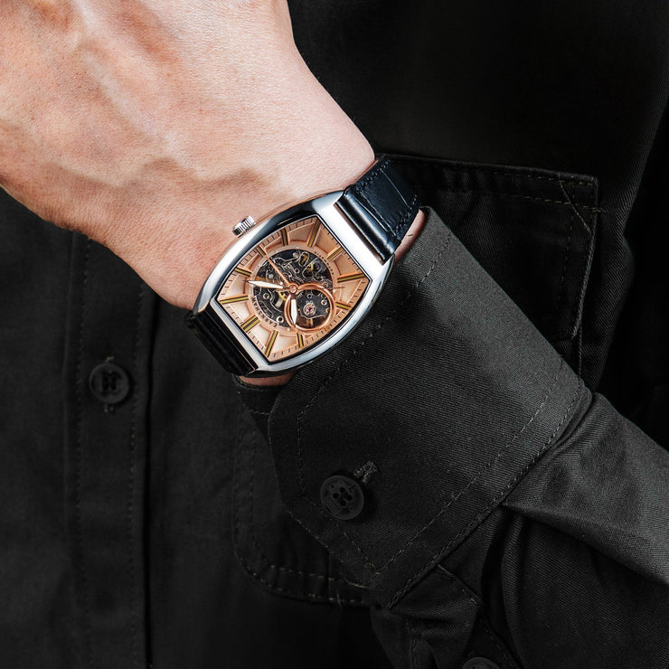 Thomas Earnshaw Heritage Beauchamp Skeleton Automatic Salmon Dust