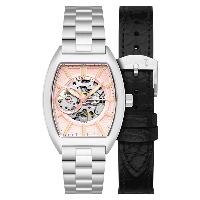 Thomas Earnshaw Heritage Beauchamp Skeleton Automatic Salmon Dust angled shot picture