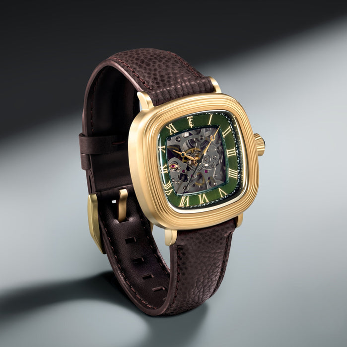 Thomas Earnshaw Heritage Chester Skeleton Automatic Verdant Circle angled shot picture