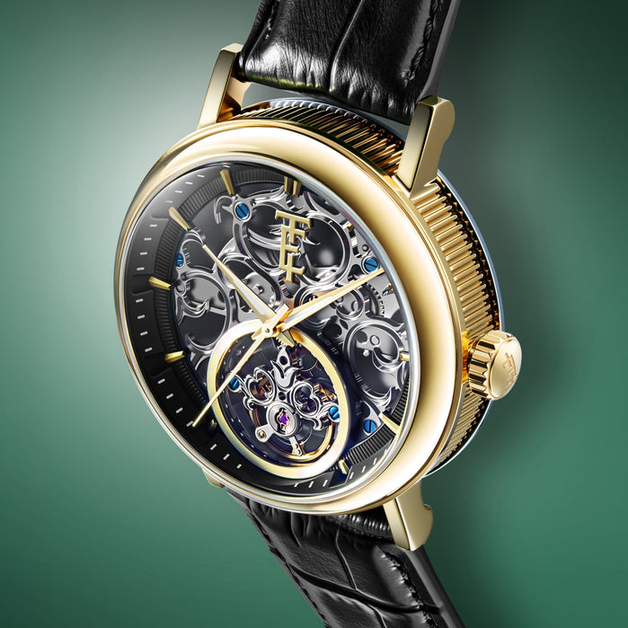 Thomas Earnshaw Heritage Beaufort Skeleton Automatic Noir Glow angled shot picture