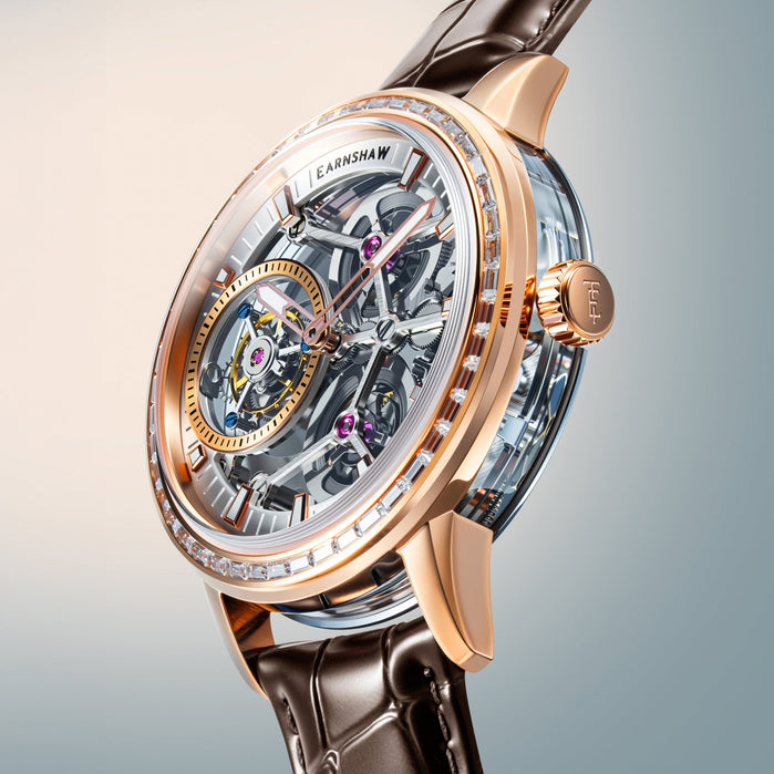 Thomas Earnshaw Engineer Parsons Tourbillon Rose Aura Limited Edition angled shot picture