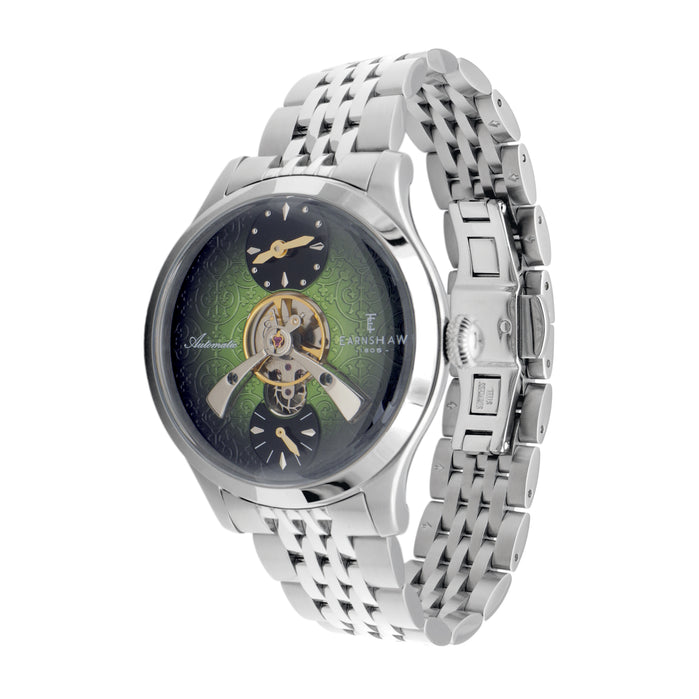 Thomas Earnshaw Engineer Dalton Automatic Fume Green angled shot picture