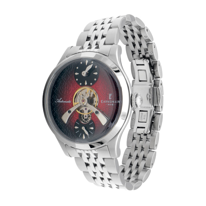 Thomas Earnshaw Engineer Dalton Automatic Fume Red angled shot picture