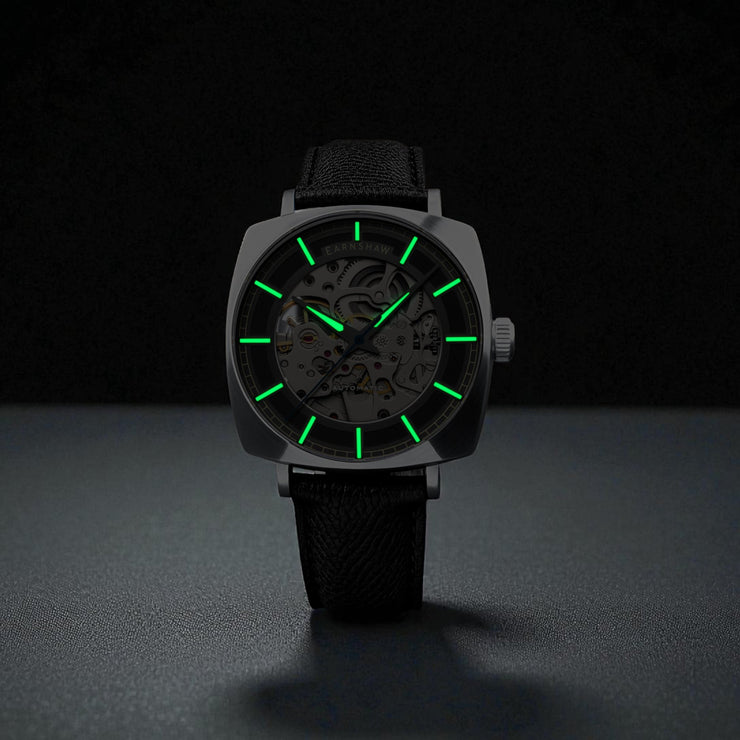 Thomas Earnshaw City Of London Moorgate Skeleton Automatic Raven Shadow