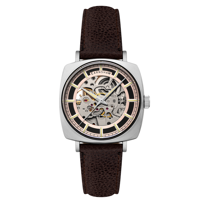 Thomas Earnshaw City Of London Moorgate Skeleton Automatic Autumn Ember angled shot picture