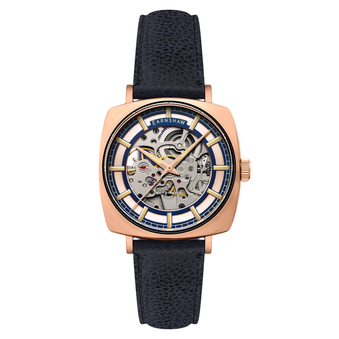 Thomas Earnshaw City Of London Moorgate Skeleton Automatic Satin Bronze angled shot picture