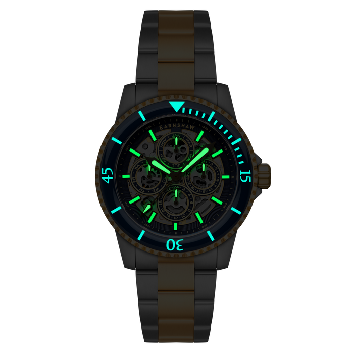 Thomas Earnshaw Admiral Duncan Triple Calendar Skeleton Automatic Royal Wave angled shot picture