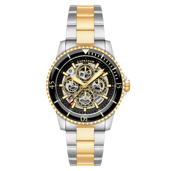Thomas Earnshaw Admiral Duncan Triple Calendar Skeleton Automatic Regal Night angled shot picture