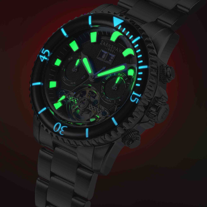 Thomas Earnshaw Admiral Duncan Grand Date Calendar Open Heart Automatic Highland Heritage angled shot picture