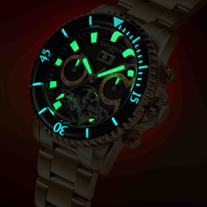 Thomas Earnshaw Admiral Duncan Grand Date Calendar Open Heart Automatic Midnight Majesty angled shot picture