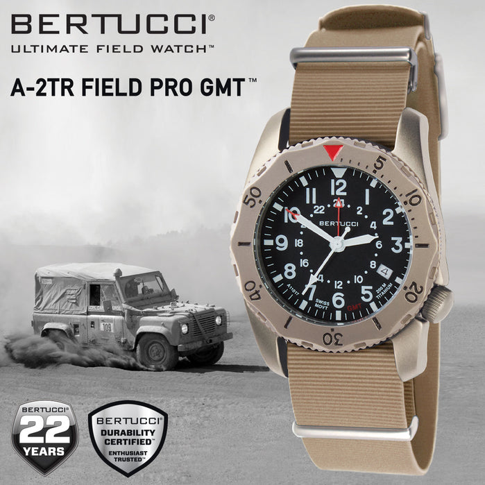 Bertucci #12132 A-2TR Field Pro GMT Black Khaki Italian Rubber angled shot picture