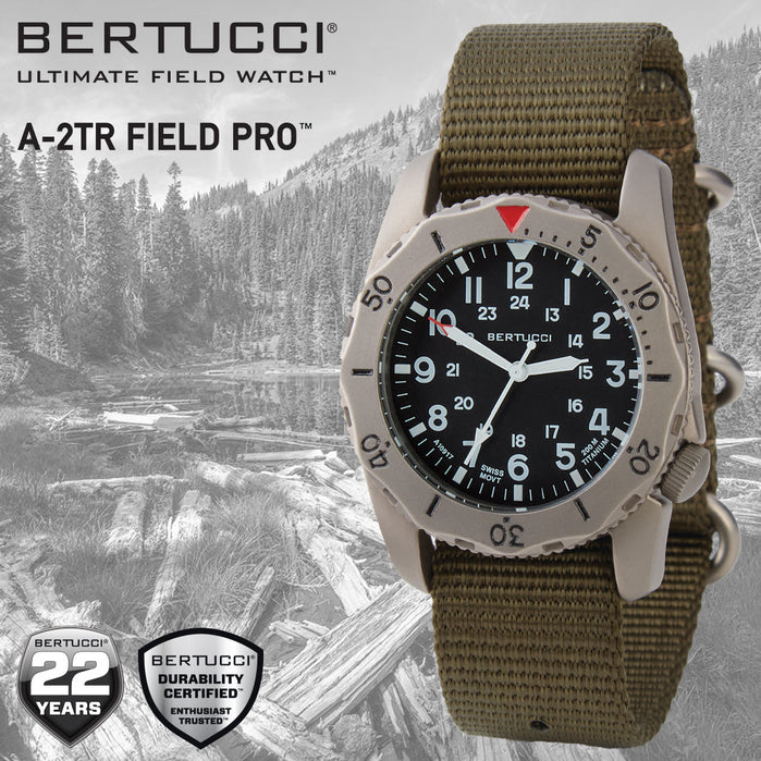 Bertucci #12115 A-2TR Field Pro Black Defender Olive Nylon angled shot picture