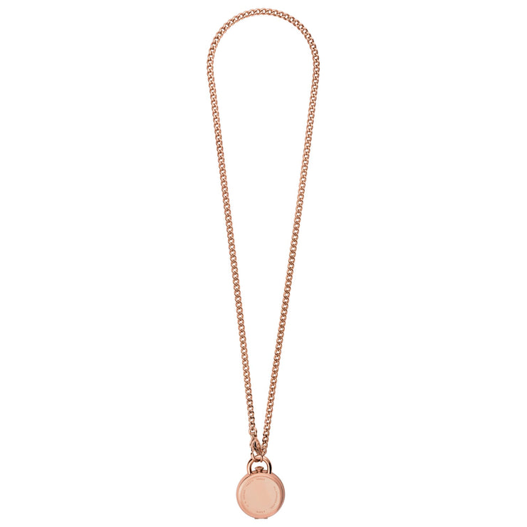 Fossil Jacqueline Rose Gold Watch Locket Necklace