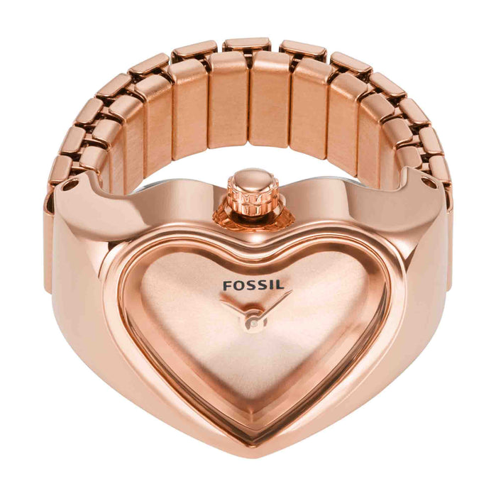 Fossil Watch Ring Rose Gold-Tone SS angled shot picture