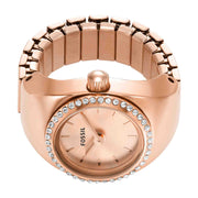 Fossil Watch Ring Rose Gold SS