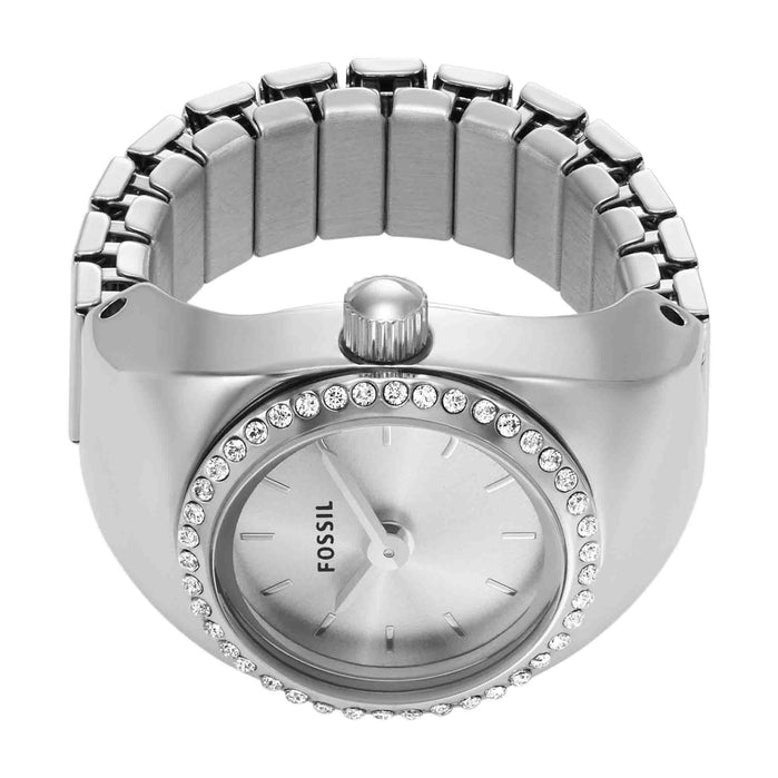 Fossil Watch Ring Silver SS angled shot picture