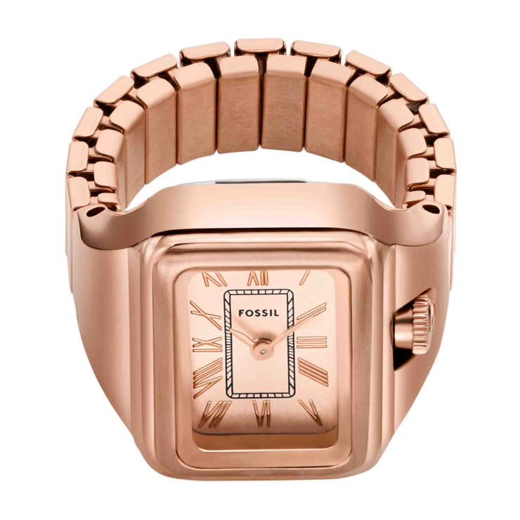 Fossil Raquel Watch Ring Rose Gold SS