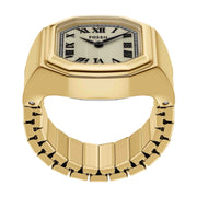 Fossil Harlow Watch Ring Two-Hand Gold SS