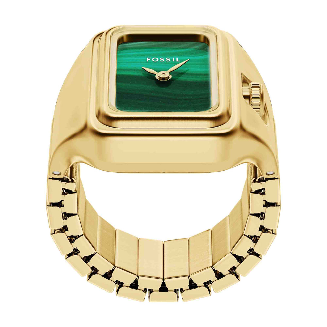 Fossil Raquel Watch Ring Two-Hand Green Gold SS | Watches.com display picture 1