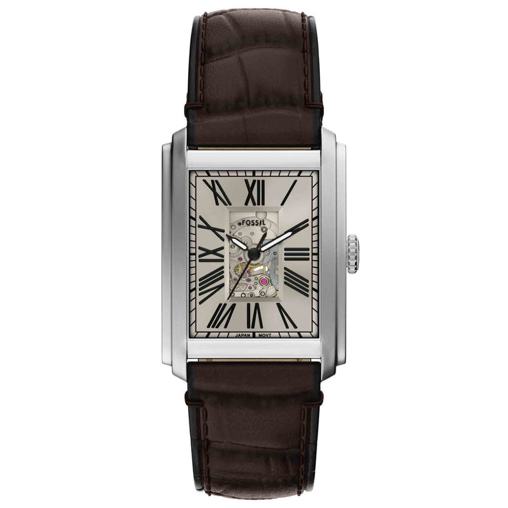 Fossil Carraway Automatic Brown Silver