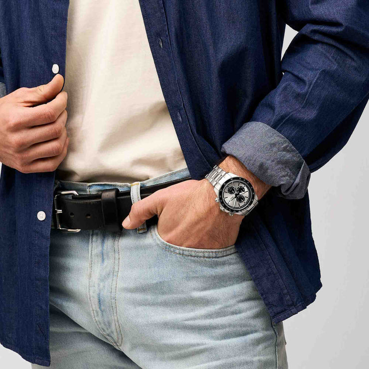 Fossil Autocross Chronograph Silver Black SS